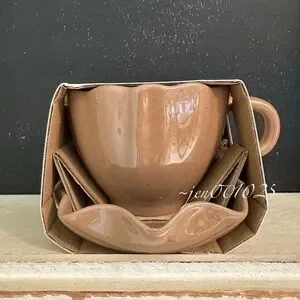 Hearth & Hand Magnolia 5oz Scalloped Brown Stoneware  Hearth & Hand (2) of Scalloped Stoneware Espresso Cup display picture 1